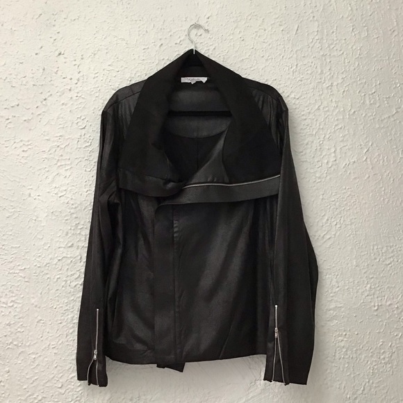 NWOT DUETTE NYC Vegan Matte Suede Moto Jacket - "The Varick" - Picture 10 of 12